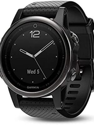 Garmin fenix 5s, Premium and Rugged Smaller-Sized Multisport GPS Smartwatch, Sapphire Glass, Black, (Renewed)
