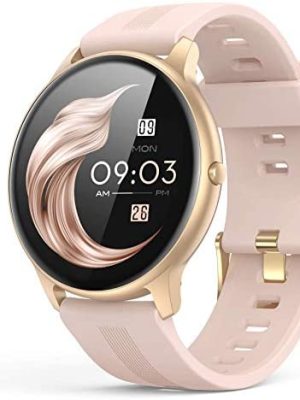 Smart Watch for Women, AGPTEK Smartwatch for Android and iOS Phones IP68 Waterproof Activity Tracker with Full Touch Color Screen Heart Rate Monitor Pedometer Sleep Monitor, Pink, LW11