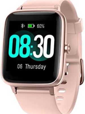 GRV Smart Watch for iOS and Android Phones, Watches for Women IP68 Waterproof Smartwatch Fitness Tracker Watch with Heart Rate/Sleep Monitor Steps Calories Counter (Pink)